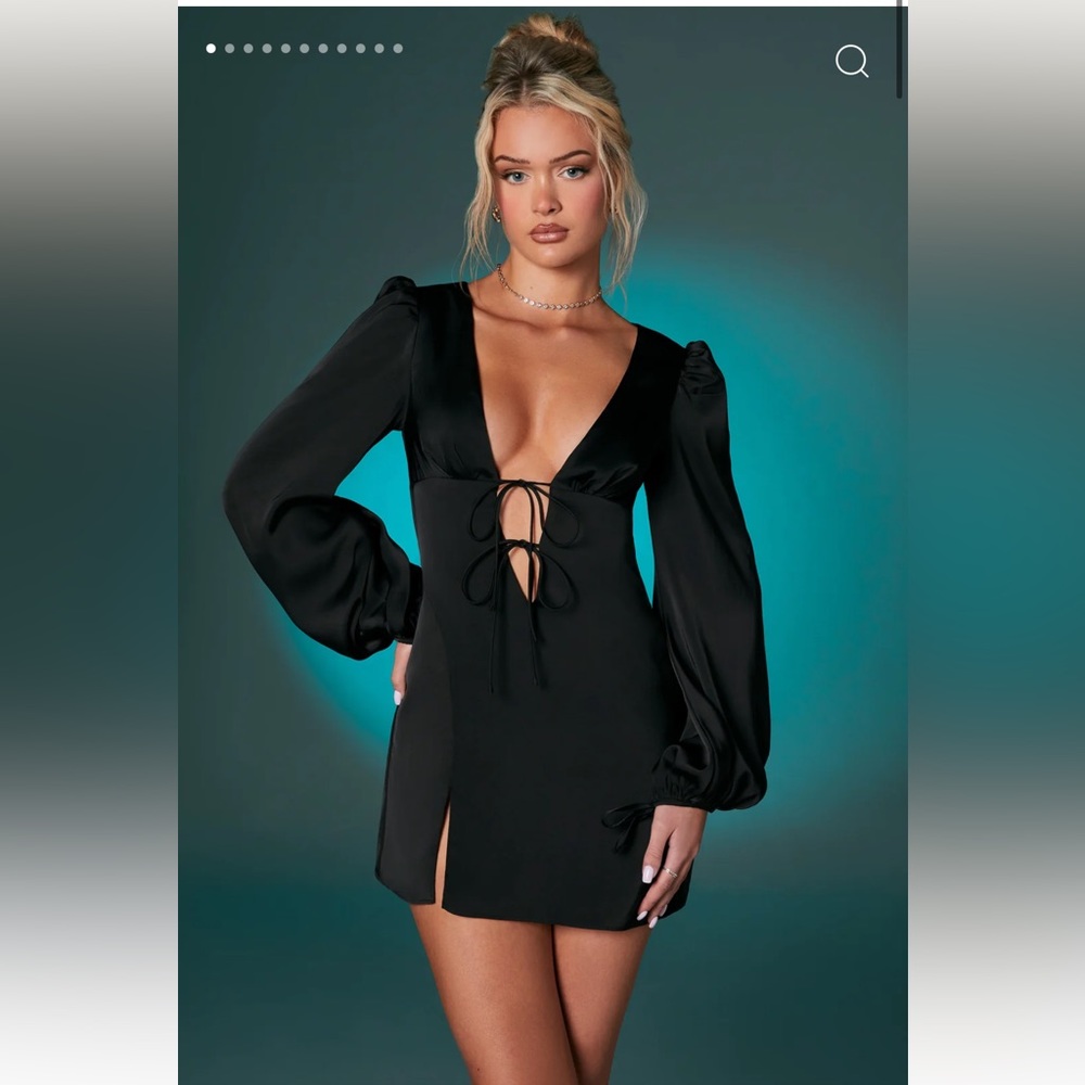 Oh Polly balloon sleeve mini dress